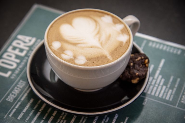 Freshly brewed cappuccino at L'Opera Knysna